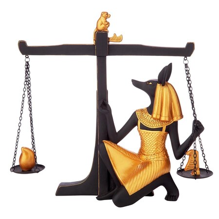 Design Toscano Egyptian God Anubis Weighing of the Heart Statue QS24108